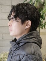 ウェウェ(wewe)&nbsp;メンズ　シャドウパーマ　センターパート