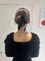 ネウィ 広島(newi) 結婚式お呼ばれヘアセット/ボブアレンジ/タイトシニヨン