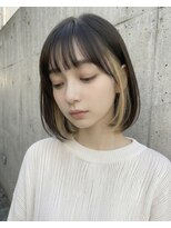 オンク 新宿(onk)&nbsp;黒髪/グレーベージュ/レイヤーロング/前髪パーマ[新宿駅]