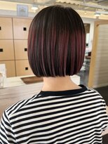 キャパジャストヘアー(CAPA just hair) 切りっぱなしボブアンブレラカラー赤
