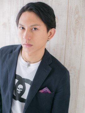 メンズヘア ビーセカンド 草加店(MENS HAIR B-2) セミウエット七三かき上げヘアF