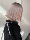 【ブリーチ2-3回】ホワイティーベージュ×ぷつっとボブ＊Lilme＊