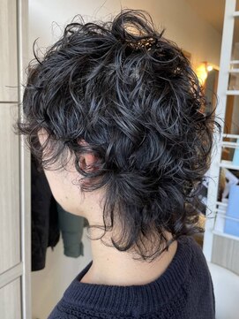 エス ハート オブ ヘアー 名東店(Heart of HAIR) 【ES 川原】 Men's Style #15 束感ウルフパーマヘア
