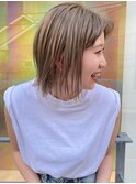 表参道/ミルクティーベージュ/ダブルカラー/外国人風/ボブディ