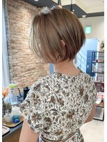 大人可愛い小顔ひし形クビレ丸みボブ20代30代40代大人ショート