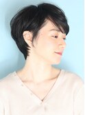 小顔美髪シアーカラーカールショートセミディ姫カット