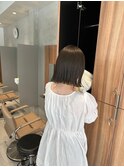<入佐ひなの>ブリーチなしダブルカラーで叶うこっくりオリーブ