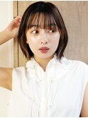 ひし形ボブ×インナーカラー