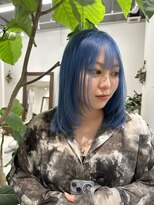 リル 茅ヶ崎(Liru:)&nbsp;【Rina】ブルーカラー/黒髪/ボブルフ/ネビージュ/小顔/茅ヶ崎