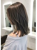 美髪/ワイドバング/レイヤーカット/くすみベージュ/新小岩駅