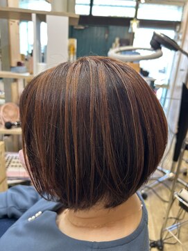 ヘアーサロン アイディ(HAIR SALON Id) ショートボブスタイル/ハイライト