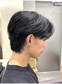 毛流れセンターパートニュアンスパーマカルマヘアメンズパーマ