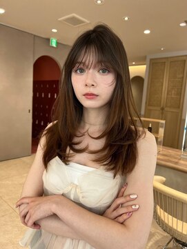 ジーナ 川崎(Zina) 髪質改善*20代レイヤーロングミルクブラウン*美髪【Zina川崎】