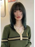 ハッシュレイヤー韓国レイヤーカットエンドカラーダブルカラー