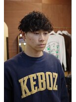 エディ(Edy)&nbsp;メンズ波巻きスパイラルパーママッシュ外国人風眉毛カット岡山