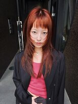 ラッドルーム(LAD ROOM.)&nbsp;レイヤーカット/ウルフカット/オレンジブラウン/ブリーチなし