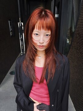 ラッドルーム(LAD ROOM.) レイヤーカット/ウルフカット/オレンジブラウン/ブリーチなし