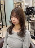 【古澤】ブリーチなしオリーブベージュ 軽めレイヤー