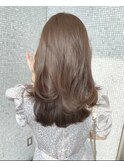 スモーキーカラー/スモーキーブラウン/顔周りカット/縮毛矯正