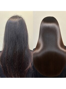 ヘアーフィックス リュウアジア 越谷店(hair fix RYU Asia)の写真/『髪の癖と傷み』縮毛矯正をかけたいけど後々のダメージが気になる。そんなお悩みに◎[越谷駅/髪質改善]