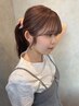 【扱いやすく可愛い】前髪・顔まわりカット+前髪ストレート+透明感カラー
