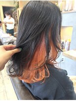 ヘア ロンドン カフェ(HAIR LONDON CAFE) ちらっと見えるオレンジ!!