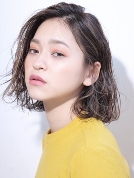 アルバム 銀座(ALBUM GINZA) ふわボブ_外ハネボブアッシュブラウンネオウルフ_37071