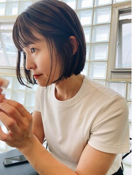 ウォーター 表参道(WATER) ミニボブ カラー 前髪 ショートカット/表参道.南青山