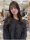 イヤリングカラー×ロングウェーブ10代20代