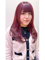 コル(CoL) レイヤーカット&ツヤツヤレッドカラー【RIE】