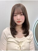 簡単スタイリング/伸ばしかけヘア/小顔ヘア/ブリーチなしカラー