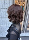 ボブパーマ×ブラッドオレンジ　野方理恵子