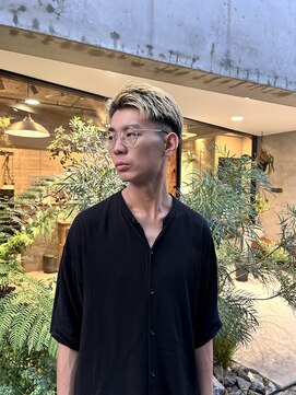 オムズポカ 栄矢場町店(OM's poka) 金髪スパイキーショートすら名古屋メンズカット