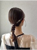 【ローポニーテール】結婚式/銀座/ヘアセット/アレンジ