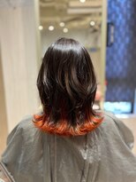 ビスイル 秋葉原店(Vis ill) 毛先グラデーションカラーオレンジ