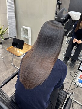 ファビ 渋谷(Fab) くびれヘア/暗めカラー/アプリコットオレンジ/縮毛矯正