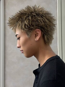エルマーク 松山(L-MARK) スパイキーショート/アップバング/ツーブロック/メンズ/眉毛