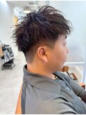 メンズ/刈り上げツイストパーマフリックパーマフェードショート