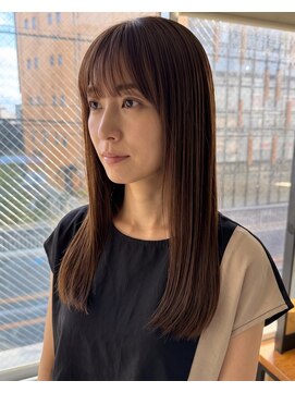 零秒女髪 千里丘店 艶髪まとまり美髪の上品ロングスタイル髪質改善髪質改善カラー