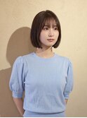 【豊中/白髪ぼかし】40代 大人の上品な艶の切りっぱなしボブ