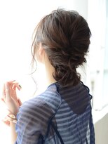 アース 赤羽店(HAIR&MAKE EARTH)&nbsp;大人編みこみ＋くるりんぱアレンジ【EARTH　赤羽店】