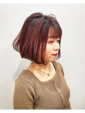エイムヘアメイク 舟入店 ふわっと内巻きボブ
