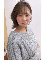 ネイロ 錦糸町(NeiRo)&nbsp;オフィスヘアエアリーミディ黒髪カタログホワイトアッシュ