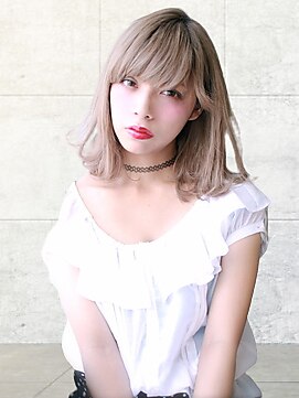 ヘアーアンジェ 南矢野目店(Hair ange) 小顔ショート×ブランジュカラー×ハイライトカラー×イルミナ
