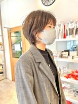 リーフ 王寺店(LEAF≠)&nbsp;大人可愛いショートボブ/アッシュカラー　20代30代40代
