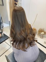 ジエクトカナウ 大阪梅田店(The Ect canow) レイヤーロング20代30代グレージュカラーミルクティーベージュ