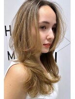 ハルキミナト ジャパン ヨコハマ(HARUKI MINATO japan YOKOHAMA)&nbsp;ロングレイヤーカット顔周りレイヤーハイライトカラー【横浜】