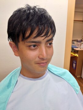 スマイル(Smile) 束感ショート マッシュ ツーブロック フェード メンズ ビジネス