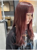 ☆くびレイヤー小顔カット大人ガーリーナチュラルレッド☆
