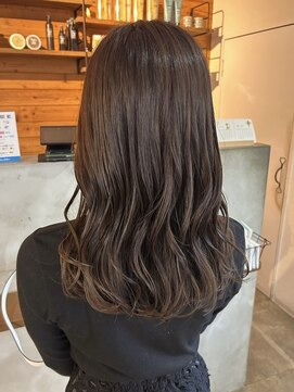 ミルヘアデザイン(mil hair design) 韓国くびれレイヤーカットベージュカラーグレージュカラー